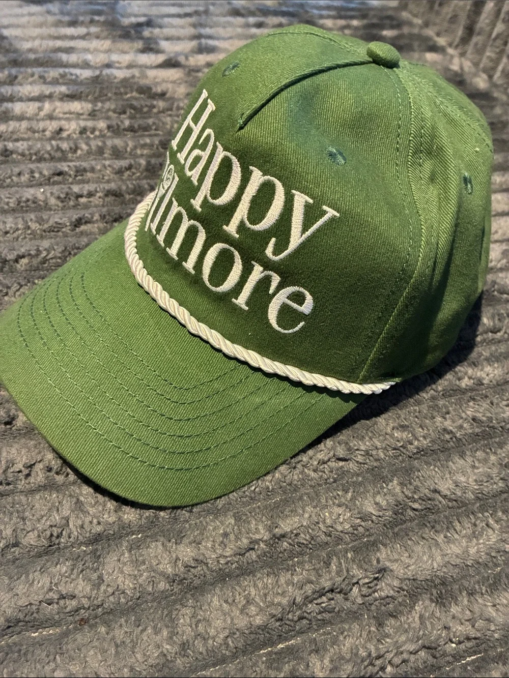 Happy Gilmore Green Baseball Cap with Rope Accent
